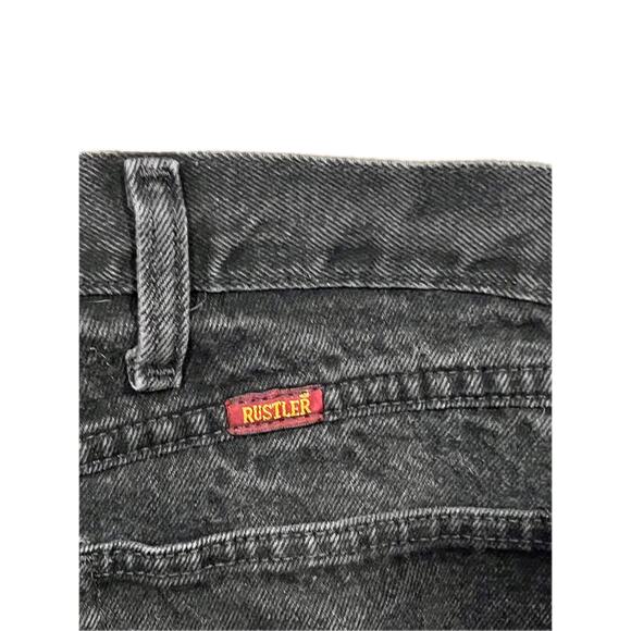 Rustler Black Straight Leg Jeans Mens 38x32 - Picture 4 of 4